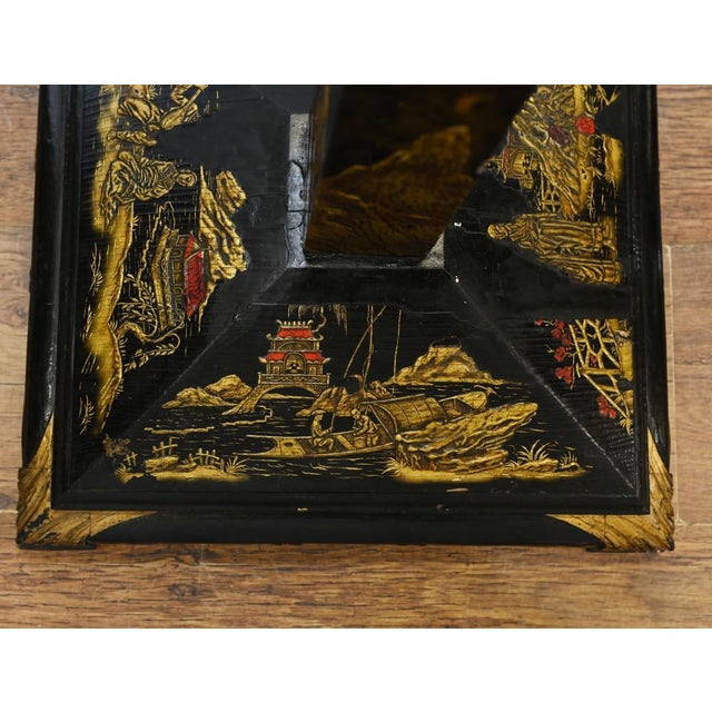 Black Edwardian Lacquered Chinoiserie Floor Lamp, 1890s For Sale - Image 8 of 12