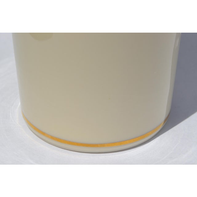 Vintage Lenox Wicker Collection 6 Inch Lattice Fine Bone Ceramic Vase 24k Gold Trim For Sale - Image 10 of 15