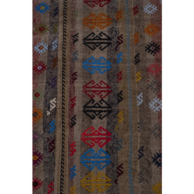 Mid-Century Modern Vintage Turkish Jajim Kilim Runner 3'3" X 9'3" For Sale - Image 3 of 12