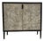 Modern Farmhouse Taupe Wood Two Door Cabinet For Sale