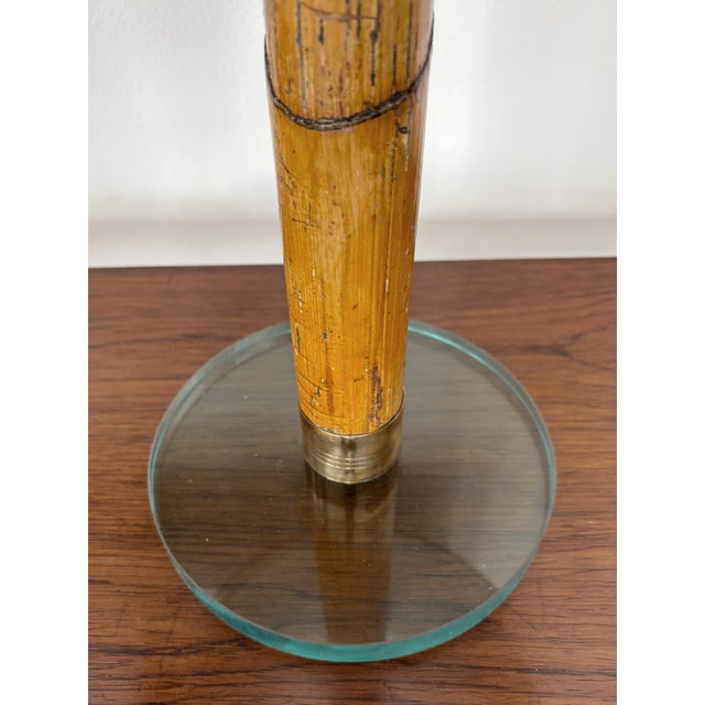 Bamboo and Glass Lampshades, Italy, 1980s, Set of 2 For Sale - Image 10 of 11