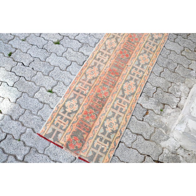 Tribal Vintage Hand Knotted Floral Oushak Rug For Sale - Image 3 of 11