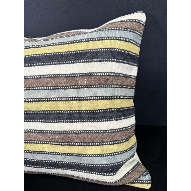 Contemporary Turkish Hemp Pillow Cushion Natural Beige Brown Cushion Cover 20x20 For Sale - Image 3 of 4
