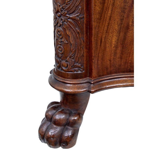 Mid-Century Modern Mid 20th Century Carved Mahogany Swedish Desk, 1947 For Sale - Image 3 of 11