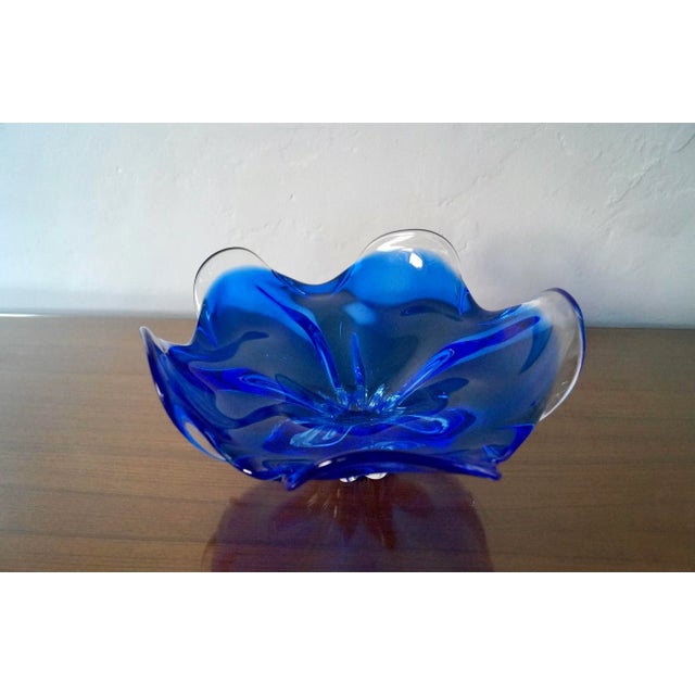1960’s Mid-Century Modern Hand Blown Glass Decorative Bowl For Sale In Los Angeles - Image 6 of 12