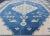Royal Blue, White and Taupe Vintage Hand Knotted Turkish Rug With Geometric Medallion For Sale In Atlanta - Image 6 of 13