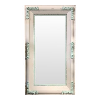 Tall 50" Antique Mantel Mirror or Dressing Mirror Beveled Glass For Sale