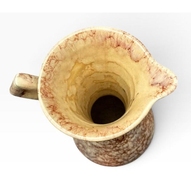 SylvaC Art Deco "Alex" pottery jug / vase featuring a distinctive geometric bamboo-style handle. Made in England by SylvaC...