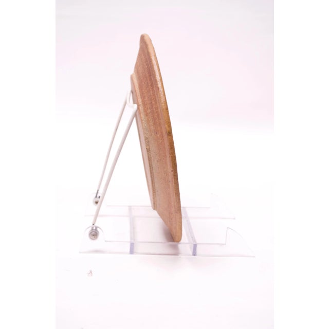 1970 Outsider Art Figural Stoneware Decorative Plate For Sale In New York - Image 6 of 13