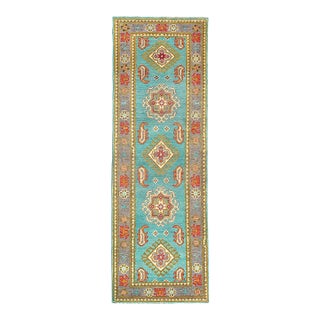 Fine Hand Knotted Kazak Runner 2' X 6'1'' For Sale