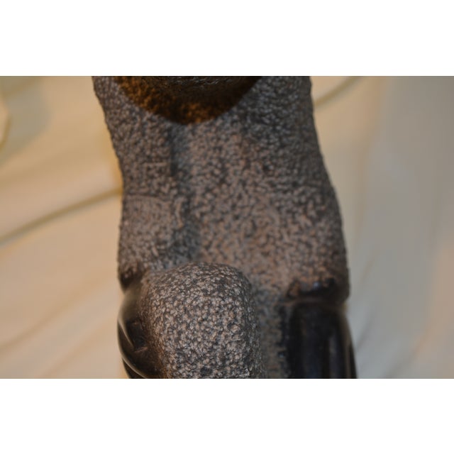 1970s Vintage Shona Stone Black & Gray Baboon Monkey Figurine Statue / Sculpture Kamisi For Sale - Image 5 of 14