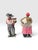 Wonderful pair of vintage handmade African American folk-art character dolls, dating approximately to the 1930s–1940s....