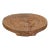 Aged Brown Round Wooden Plate For Sale