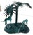 Forest Green Mid-Century Modern Italian Bronze Art Sculpture with Giraffes and Palm Tree, 1950s For Sale - Image 8 of 11