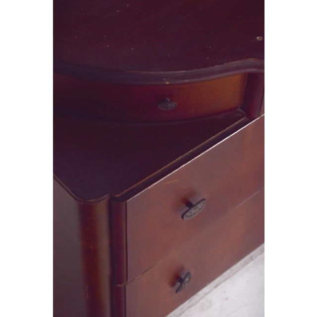 Vintage Art Deco Walnut Dressing Table, 1920s For Sale - Image 9 of 11