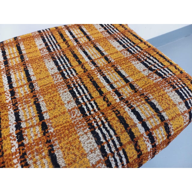 Vintage Sleigh Chair in Wood and Wool Fabric from Baumann, 1970s For Sale - Image 13 of 14