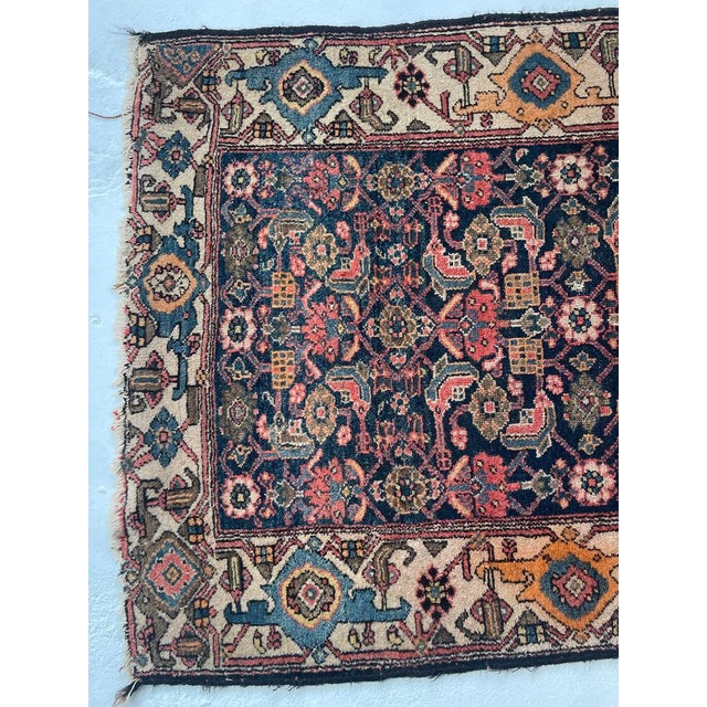 Mid 20th Century Herati with Turtle Serapi Border Rug 3.8 x 5.3 For Sale In Milwaukee - Image 6 of 8