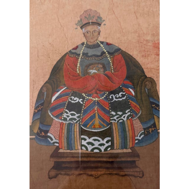 Chinese Ancestral Portrait Painting For Sale - Image 6 of 12