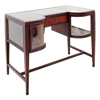 Art Deco Console Table with Curved Display Cases For Sale