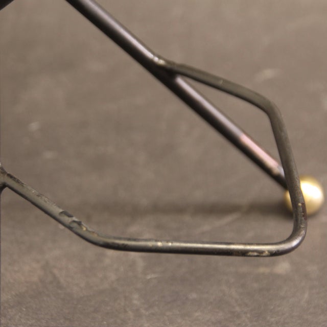 French Black and Red Tripod Table Lamp, 1950s For Sale - Image 13 of 14