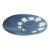 Mid-Century Ceramic Blue & Beige Maple Leaf Hand-Made Decorative Bowl For Sale