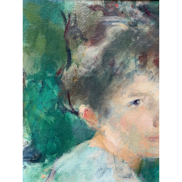 Quarti Marcchio, Portrait of a Woman, 1960s, Oil on Canvas For Sale - Image 4 of 7