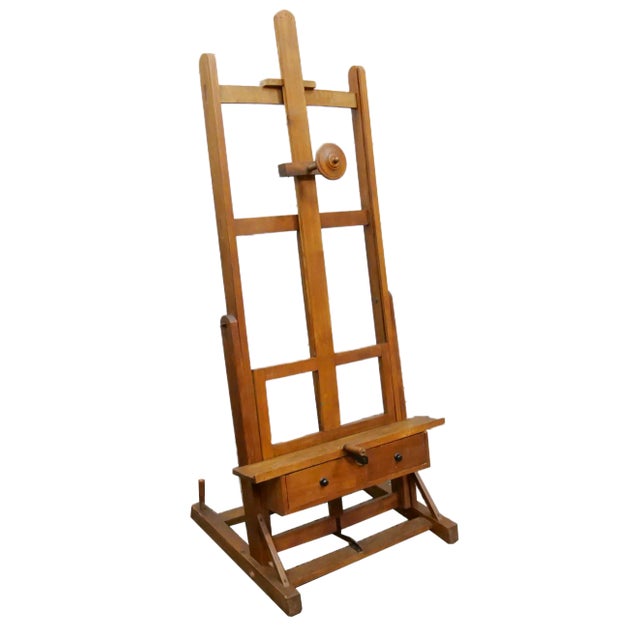 Wooden Easel, France, Early 20th Century For Sale
