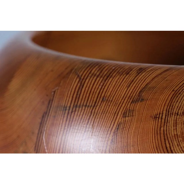 Large Swedish Bowl in Pine by Stig Johnsson, 1970s For Sale - Image 6 of 12