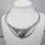 Vintage 1980s Signed Monet Deco Style Rhodium Plated Collar Necklace For Sale In Philadelphia - Image 6 of 9
