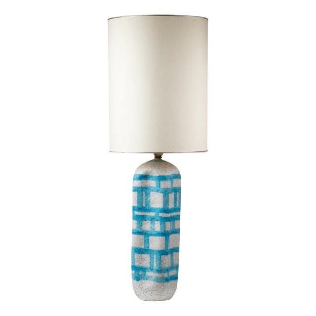 Table Lamp in Polychrome Glazed Ceramic by Guido Gambone, 1950s For Sale