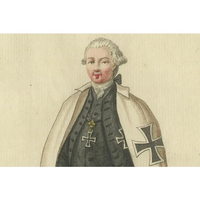 Late 18th Century Schwan, Knight of the Teutonic Order in Ceremonial Dress, 1791, Print For Sale - Image 5 of 7