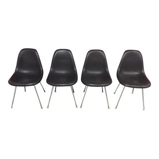Eames Padded Molded Fiberglass Chairs - set of 4 For Sale