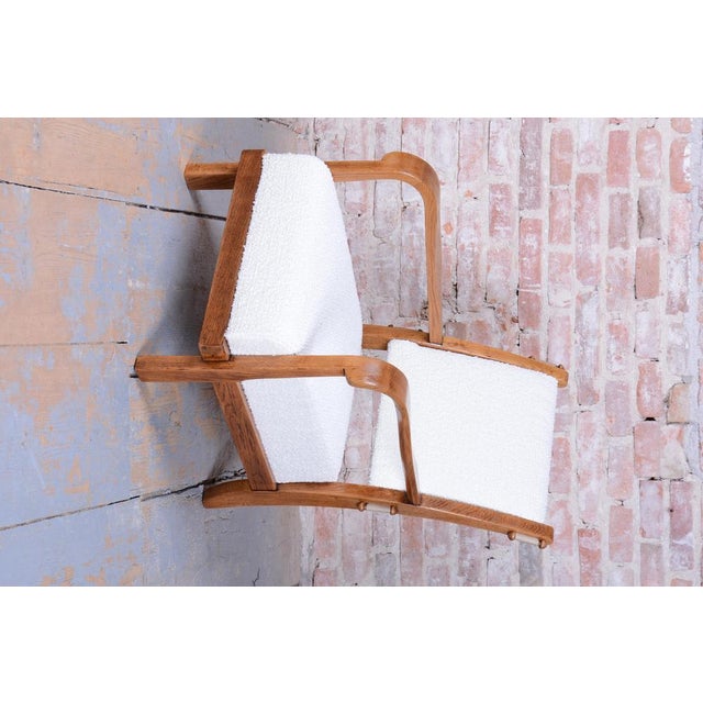 Art Deco Czech Armchairs in Oak attributed to Krásná Jizba, 1930s, Set of 2 For Sale - Image 3 of 18