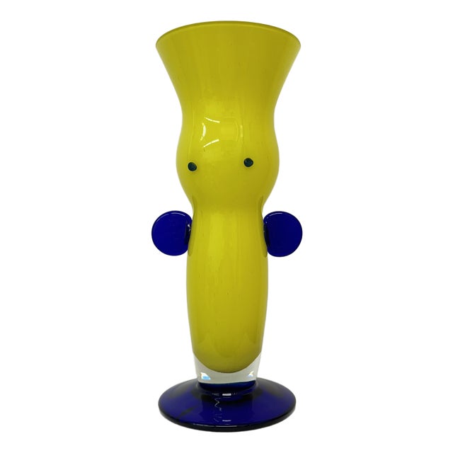 Czech Bohemia Art Glass Vase by Jiří Šuhájek, 1990s For Sale