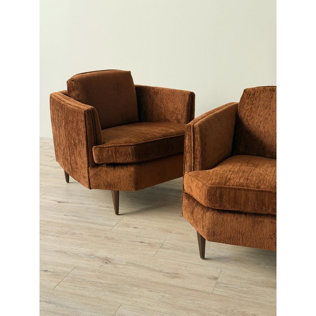 Mid-Century Lounge Chair in Chocolate Chenille For Sale - Image 9 of 12