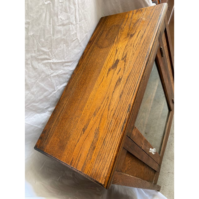 1920s Cabinet Curio Book Shelf Radio Phonograph For Sale - Image 4 of 11