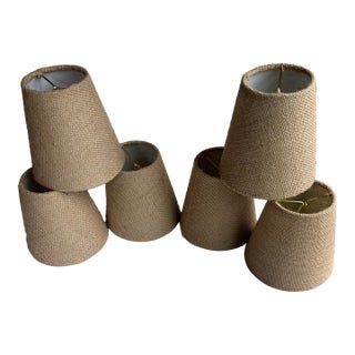 Burlap Chandelier Shades~6 For Sale