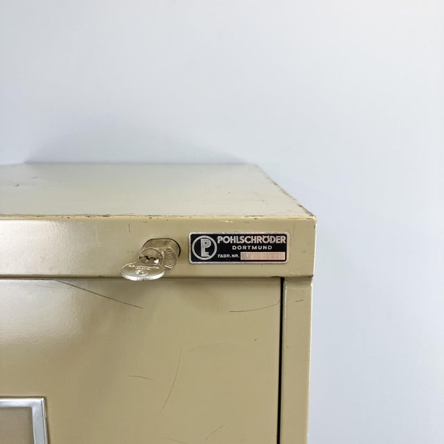 Large Office Cabinet in Painted Steel from Pohlschröder, 1970s For Sale - Image 6 of 15