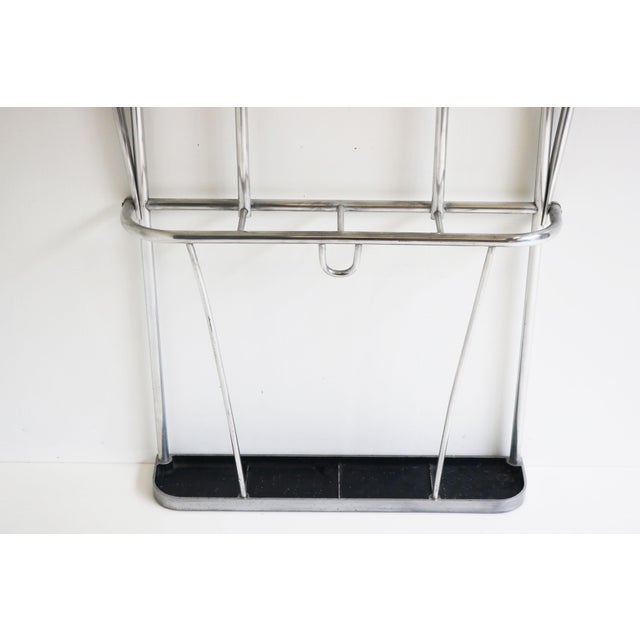 Vintage Art Deco Polished Aluminum Coat Rack, 1920 For Sale - Image 10 of 11