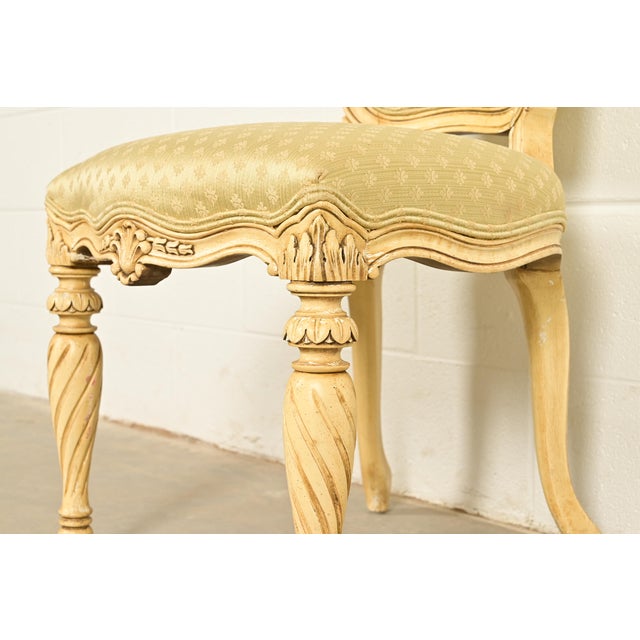 Karges French Regency Louis XVI Cream Lacquered Dining Chairs, Set of Six For Sale - Image 10 of 15
