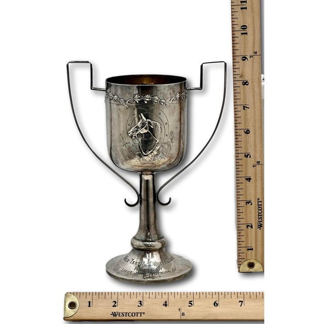 1910s Outstanding Dated 1913 Completely Hand Made Sterling Silver San Miguel Brewery Sponser Horse Walk - Trot & Canter Class Trophy For Sale - Image 5 of 18