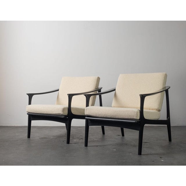 Black Vintage Lounge Chairs, 1950s, Set of 2 For Sale - Image 8 of 8