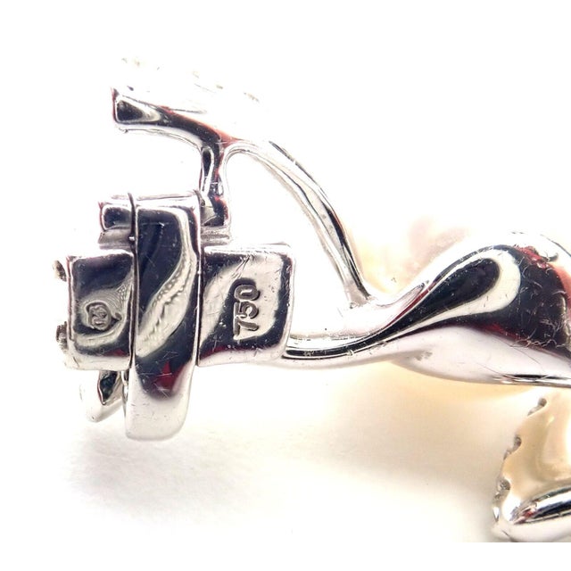 Contemporary Mikimoto 18k White Gold 7ct Diamond 12mm Pearl Bracelet For Sale - Image 3 of 11