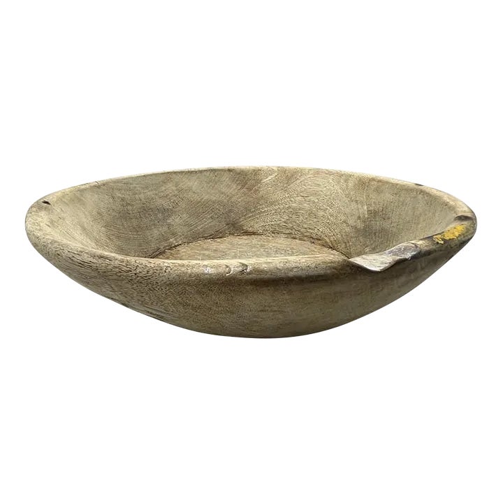 Vintage Wooden Parat Bowl - Small | Chairish