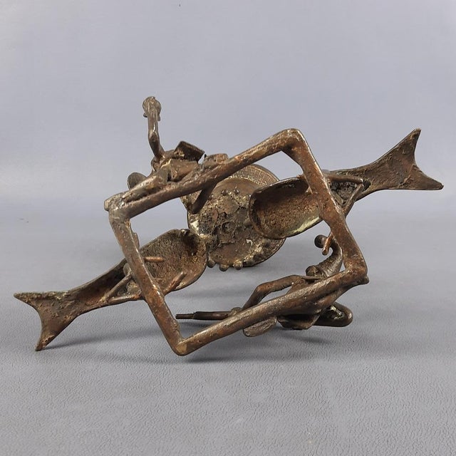 Ashanti Style Bronze Sculpture of Birds and Figures, Ghana, Early 1900s For Sale - Image 10 of 13