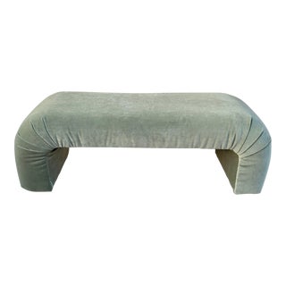 Vintage Karl Springer Style Waterfall Bench For Sale
