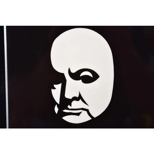 Set of 4 Original 1960s Monochrome Paintings by Earl Hubbard (Jfk, Lincoln, Churchill, Barbara Marx Hubbard) For Sale - Image 4 of 10