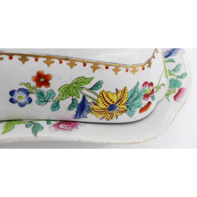 White English Spode Stone China Square Vegetable Dish For Sale - Image 8 of 8