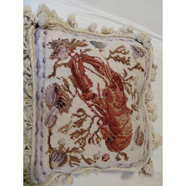 Needlepoint Throw Pillows For Sale - Image 4 of 5