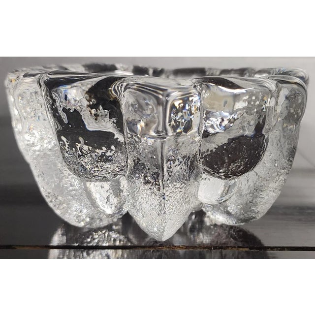 Modern Moulded Small Fine Glass Bowl Very Heavy - Very Smooth Bowl & Rim No Maker Mark Dimensions: 4 3/4" Diameter 2 1/2"...